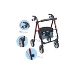 Podpórka rehabilitacyjna 4-kołowa, balkonik aluminiowy ARMEDICAL AR-006