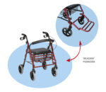 Podpórka rehabilitacyjna 4-kołowa – aluminiowa COMFORT Armedical AR-022