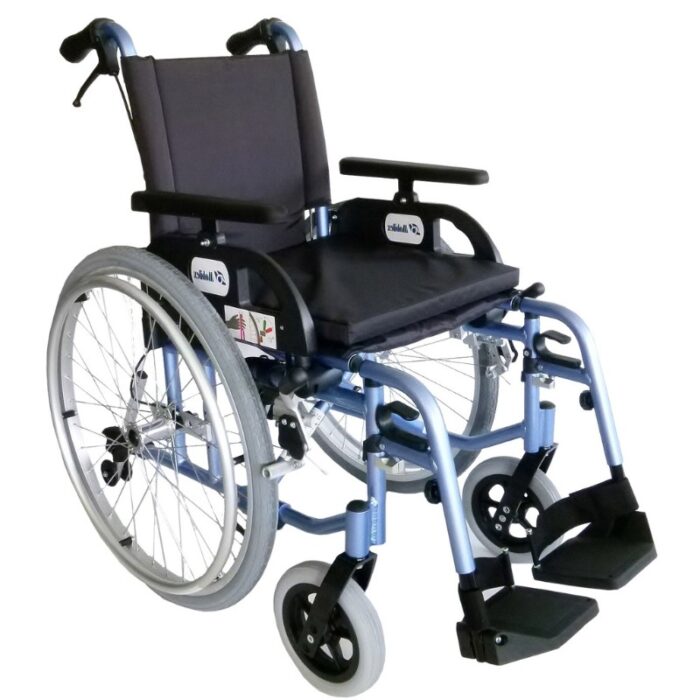 MOBILEX Wózek inwalidzki ręczny aluminiowy FLIPPER z doposażeniem